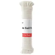 White Rope 1/4" 50ft Polyester Braided Rope for Sun Shade Sail, Clothes Line ...