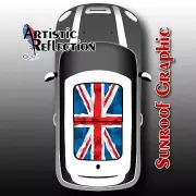 Union Jack Flag - Fragmented - Sunroof Graphic for MINI Cooper