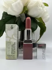 Clinique Pop Lip Color + Primer Lipstick 01 NUDE POP Full Size - NEW