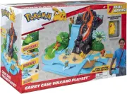 Pokemon Carry Case Volcano Playset With Pikachu Figure Jazwares