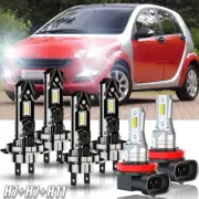 6x H7+H7+H11 For Smart Forfour 2005-2007 LED Headlight & Fog Light Combo Bulbs (for: Smart)