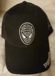 Spiderman Black Promo Universal Studios SPIDER-MAN Face Web Snapback Hat NWT