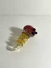 Tobacco Glass Pipe NEW - FREE SHIPPING RED YELLOW SWIRL Design 4.5 in Long