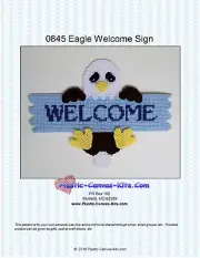 Eagle Welcome Sign- Plastic Canvas Pattern or Kit