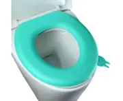 Bath Mats Rugs & Toilet Covers Green Washable Toilet Seat Cover Mat Pad Cushion O Shape Bathroom Accessories