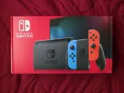 Nintendo Switch Black with Neon Blue and Neon Red Joy‑Con - NEW IN BOX NIB