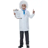 在飛比找蝦皮購物優惠-偉大的科學家服裝男孩兒童物理學家服裝阿爾伯特愛因斯坦萬聖節角