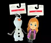 Hallmark Disney FROZEN Anna & Olaf Decoupage Ornaments Set Of 2