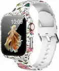White Florets Watch Band Strap +Full Case For Apple Watch Series SE 6 5 4 3 2 1