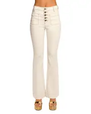 Ramy Brook Stitched Cindy Jeans in White With Baja Brown