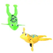 Cute Bathroom Tub Bathing Toy Clockwork Wind UP Plastic Bath Frog Baby kids F