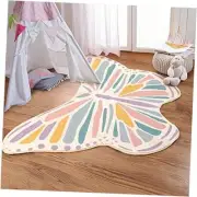 Butterfly Kids Rugs for Girls Bedroom Ultra Soft Kids Play Mat for Kids Room,