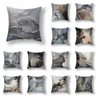 New Minimalist Marble Patterned Polyester Cushion Cover Pillow Pillowcase