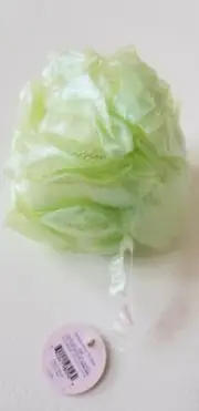 Bath Loofahs Body Puffs Shinny Lime Green for Shower Mesh Sponge