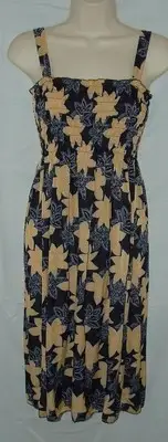 NEW NWT Girls Sz XL Sparkly Floral Smocked Stretchy Sheer Cover Up Sun Dress