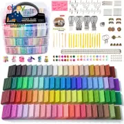 Polymer Clay, 82 Colours Oven Bake Modeling Clay, Creative Clay Kit with 19 Clay