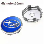 4pcs 60mm Car Styling Wheel Tyre Center Hub Cover Caps compatible with Subaru Sti Wrx Forester Outback Impreza Legacy Xv Tribeca Accessories Shry