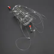 Crab Snares With 8 Loops Reusable Cylindrical Wire Mesh Crab Bait Traps FF