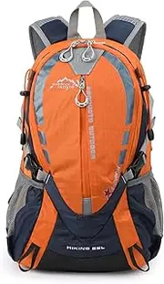 Trekking Travel Backpack 25L - Lightweight Durable Versatile Hiking Backpack for Men and Women Perfect for Sports and Activities Orange