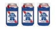 PABST BLUE RIBBON PBR 3 BEER CAN WRAP COOLERS KOOZIE COOLIE HUGGIE NEW
