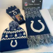 NFL colts winter scarf hat and gloves By forever collectible
