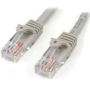 StarTech.com 3 m Gray Cat5e Snagless RJ45 UTP Patch Cable - 3m Patch Cord - First End: 1 x RJ-45 Network - Male - Second End: 1