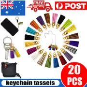 20X Leather Key Chain Ring Tassel Pendants Bulk Mixed DIY Crafts Jewelry Making