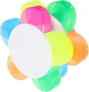 BCOATH 2 Pcs Half Petal Shape Fluorescent Marker Pens for Students Watercolor Highlighters Comfortable Grip for Art Projects Note Taking and present Giving
