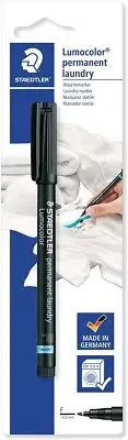 Staedtler Lumocolor Permanent Laundry 319 LM Marker Fine 0.6mm Line - Black