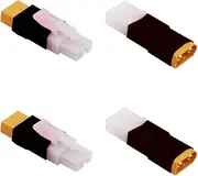 LINSYRC 2 Pairs Compatible with Tamiya to XT60 Adapter RC Male Female Connector for Nicd Nimh Dynamite Pack