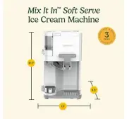 Cuisinart ICE-48 Mix It In Soft Serve 1.5 Quart Ice Cream Maker White New