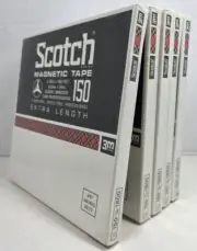 LOT OF 5 SEALED NEW Scotch 3M Magnetic Real to Real Tape 150 Extra Length
