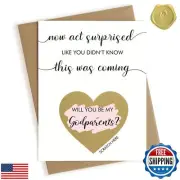 HAMUIERS Will You Be My Godparents Scratch Off Card, Godparents Proposal Gift