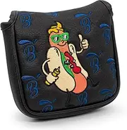 BAIRBRE Golf Putter Covers Black Hotdog Golf Mallet Putter Headcover Blade Putter Covers Leather Golf Headcover with Magnetic Golf Club Covers for Scotty Cameron Taylormade Titleist Odyssey