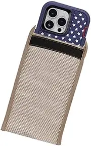 Faraday Bag Compatible with iPhone 16 pro Security Pouch Anti-Radiation Sleeve for Cell Phone Key RFID 5G EMF GPS Phone Sleeve 2 Layer Signal Blocking Pouch Maternity Wallet Case (Gary)