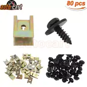 U Nut Hex Screw Speed Fastener Undertray Sheet Metal Clip Fixing 80pcs For BMW (for: BMW)