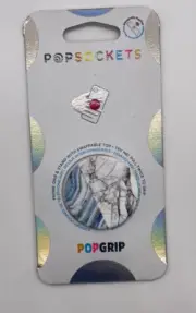 PopSockets PopGrip Phone Grip Stand Aegean Marble black Gold Blue Swap Top