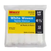 Whizz 44540 White Woven Shed-Resist Mini Paint Roller Cover 6.5 W x 3/8 Nap in.