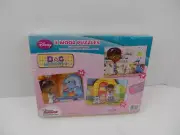 Disney 3 Pack Wood Puzzle Ages 3+ Girls Doc Mcstuffins W/Wooden Puzzle Tray-NEW