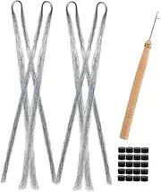 GLSTOY 1 Set Set Hair Tinsel with Tools Hair Accessories for Teens Hair Extension Kit Glitter Braiding Hair Tinsel Hair Extensions with Tools Hair Tinsel Kit for Women