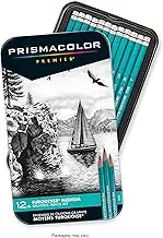 Prismacolor 24192 Premier Turquoise Graphite Sketching Pencils, Medium Leads, 12-Count