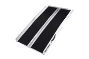 EQUIPMED 152cm Portable Folding Aluminium Access Ramp 272kg Rated, Black Ultra-Grip, for Wheelchair, Mobility Scooter