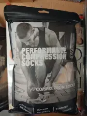 Performance Compression Socks. Black Size XXXXL. 15-20mmHG. Factory Sealed