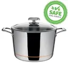 Scanpan - Axis Covered Stockpot 26cm 7.2Ltr - 5 Layer Stainless Steel with Coppe