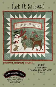 Let It Snow! by Bonnie Sullivan - Snowman Reindeer Bunny Applique Quilt Pattern