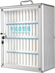 Clear Cell Phone Locker with Safety Lock，12/24/36/48/60 Slot Wall-Mounted Mobile Phone Safe Deposit Box Storage ， for Classroom Office Exam(48 Slots)
