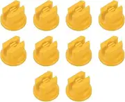uxcell 10-Pack Flat Fan Spray Tip, 110 Degree Plastic Spray Nozzle Tips, 0.2mm Orifice for Agricultural/Garden Hose/Landscaping/Weeder/Cleaner/Cooling Sprayer Nozzles [Yellow]