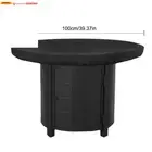 Round BBQ Cover Outdoor Fire Pit Stove Fire Plate Cover Oven Waterproof Heavy Du