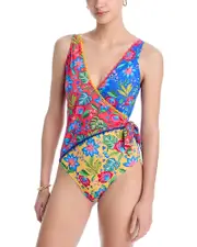 Johnny Was Rumba Wrap Swimsuit