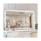 BEAUTME Vanity Mirror, Large Hollywood Mirror with Lights for Tabletop,Lighte...
